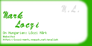 mark loczi business card