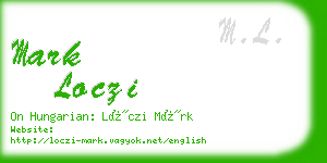 mark loczi business card